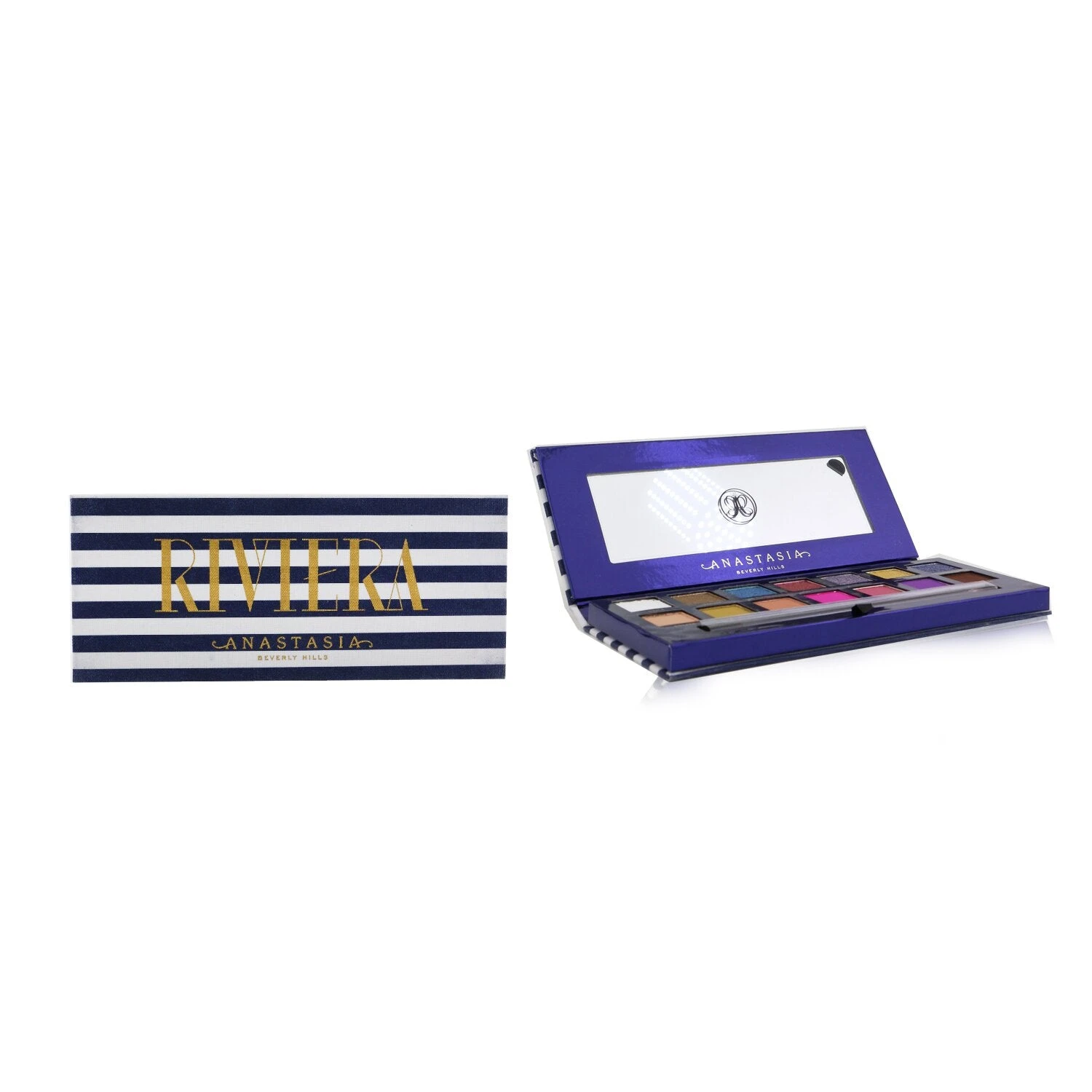 Anastasia Beverly Hills Riviera Eyeshadow Palette (14x Eyeshadow + 1x Duo Shadow Brush) (Unboxed) 2 Anastasia Beverly Hills Riviera Eyeshadow Palette (14x Eyeshadow + 1x Duo Shadow Brush) (Unboxed) - Image 2